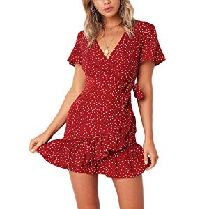 Relipop Summer Women Short Sleeve Print Dress